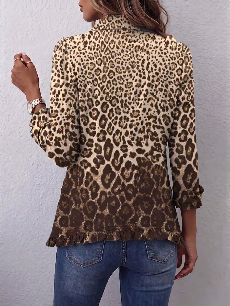 Dominique - Veste Léopard Multicolore Légère