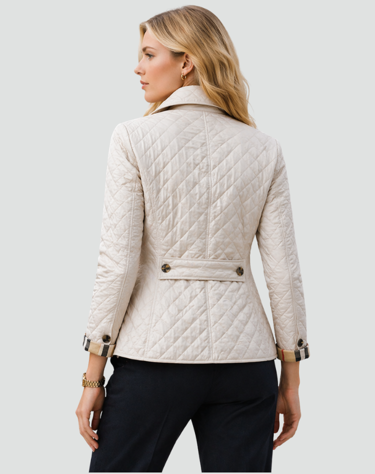 Cléo - Veste Matelassée Boutonnée Col