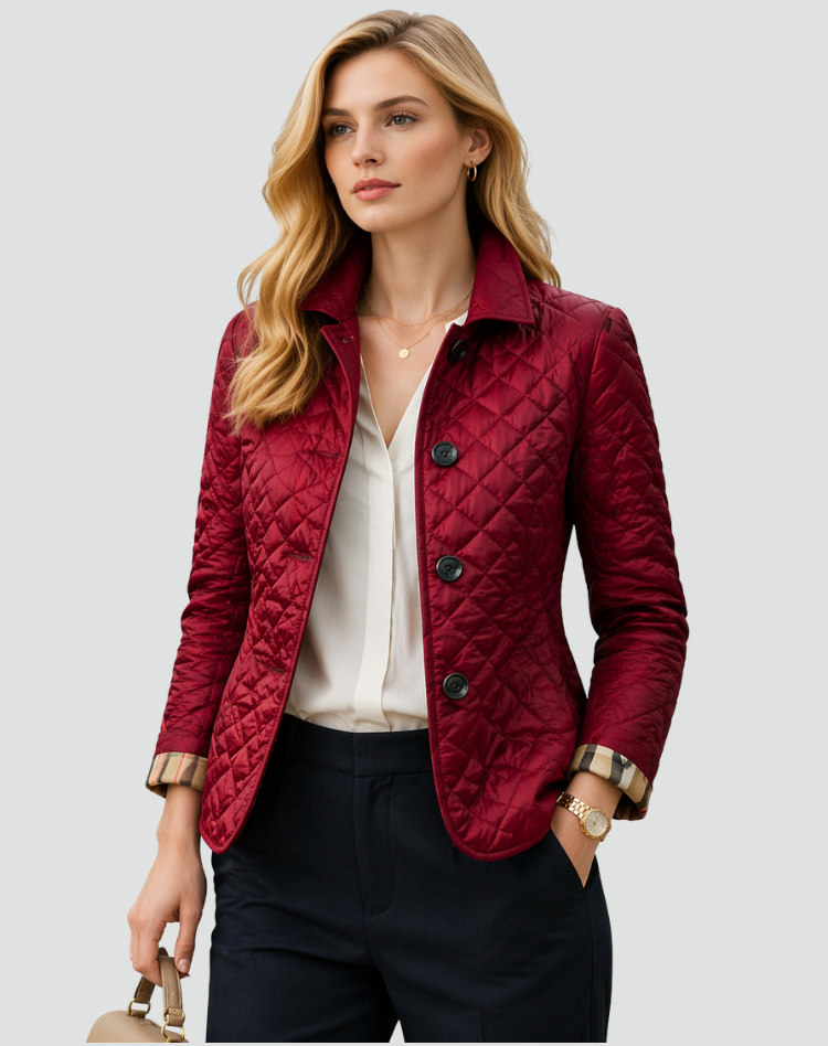Cléo - Veste Matelassée Boutonnée Col