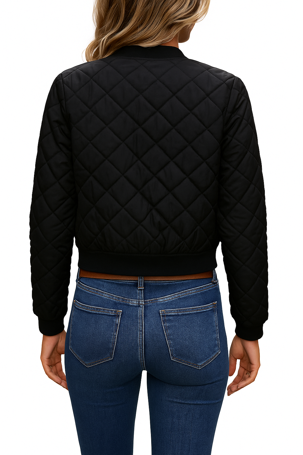 Veste Matelassée Femme Bomber Motif Losanges