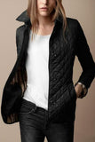 Veste matelassée femme boutonnée coupe ajustée - Noir
