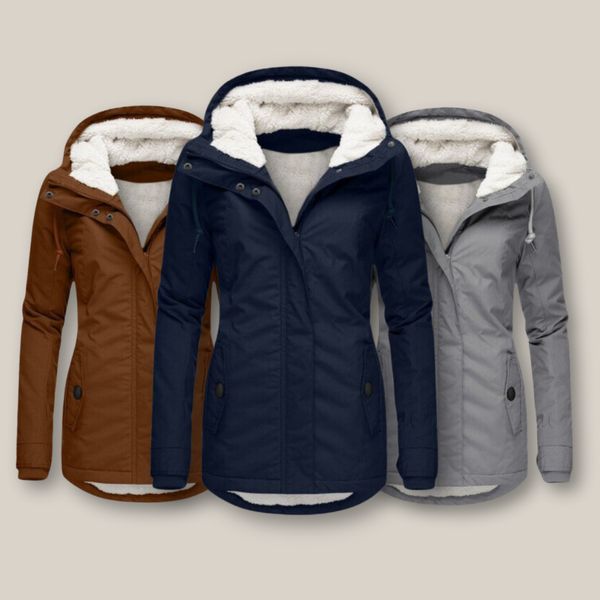 Veste matelassée chaude femme à capuche réglable
