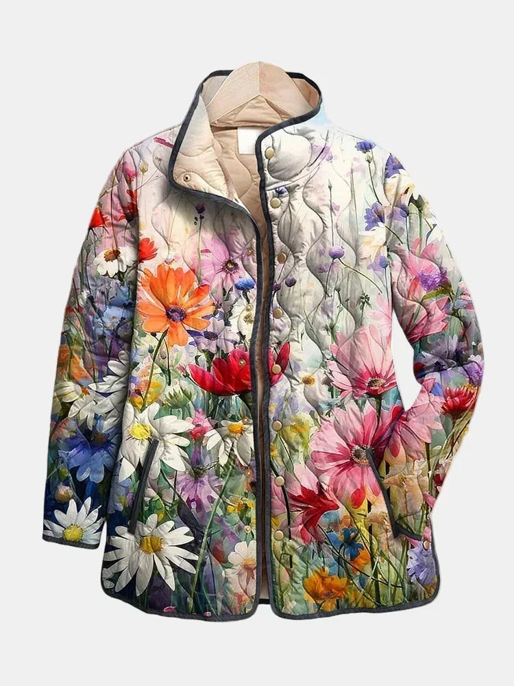 Odile - Veste Matelassée Imprimé Fleuri