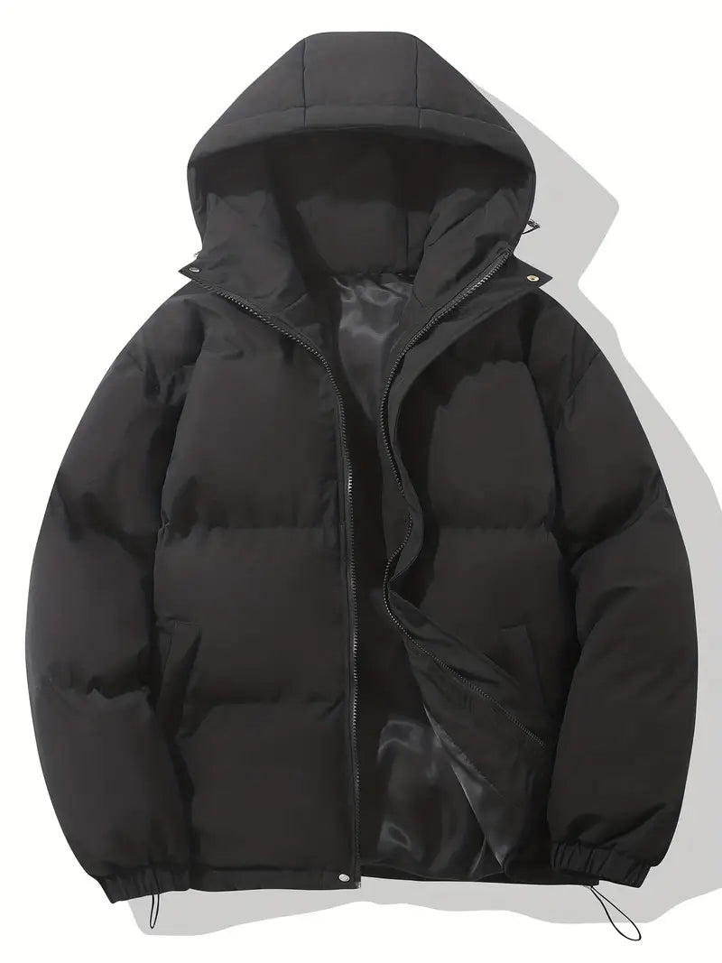 Veste matelassée femme légère à capuche zippée - Noir
