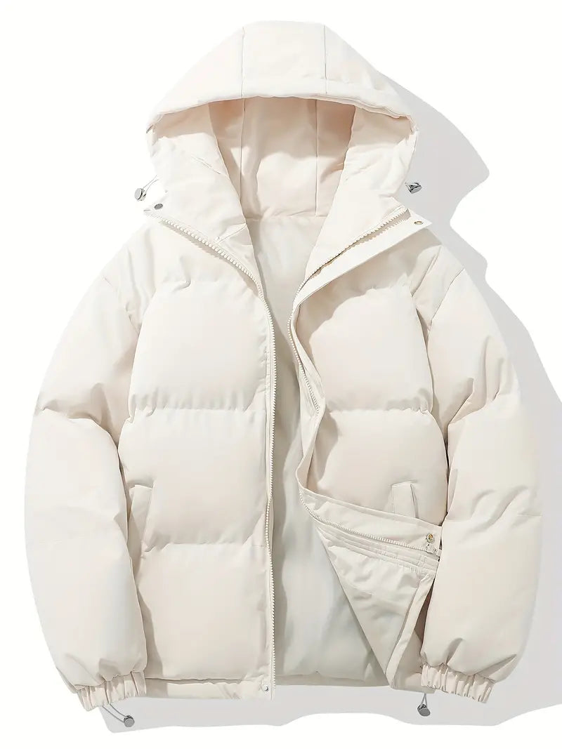 Veste matelassée femme légère à capuche zippée - Blanc