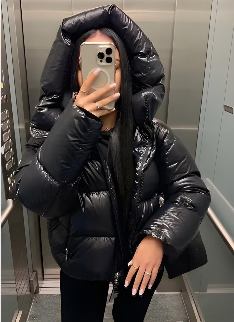 Veste matelassée femme légère coupe slim finition brillante