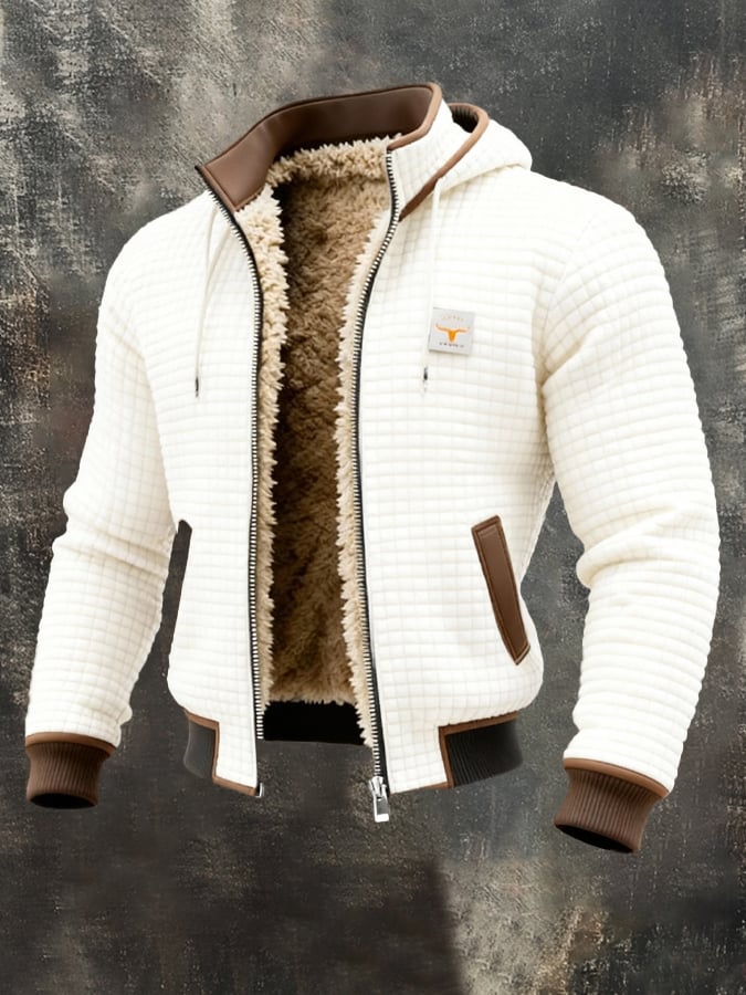 Veste matelassée homme manches longues - Blanc