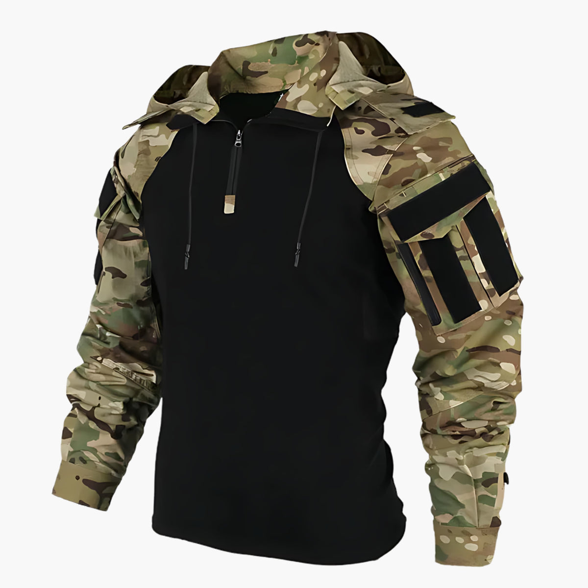 Veste Polaire Homme Imperméable Capuche Réglable - Motif de camouflage