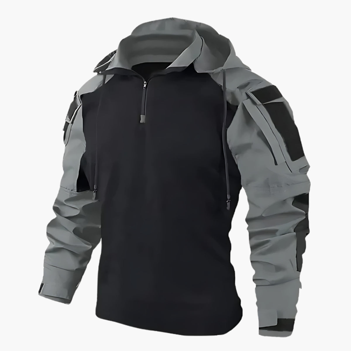 Veste Polaire Homme Imperméable Capuche Réglable - Gris