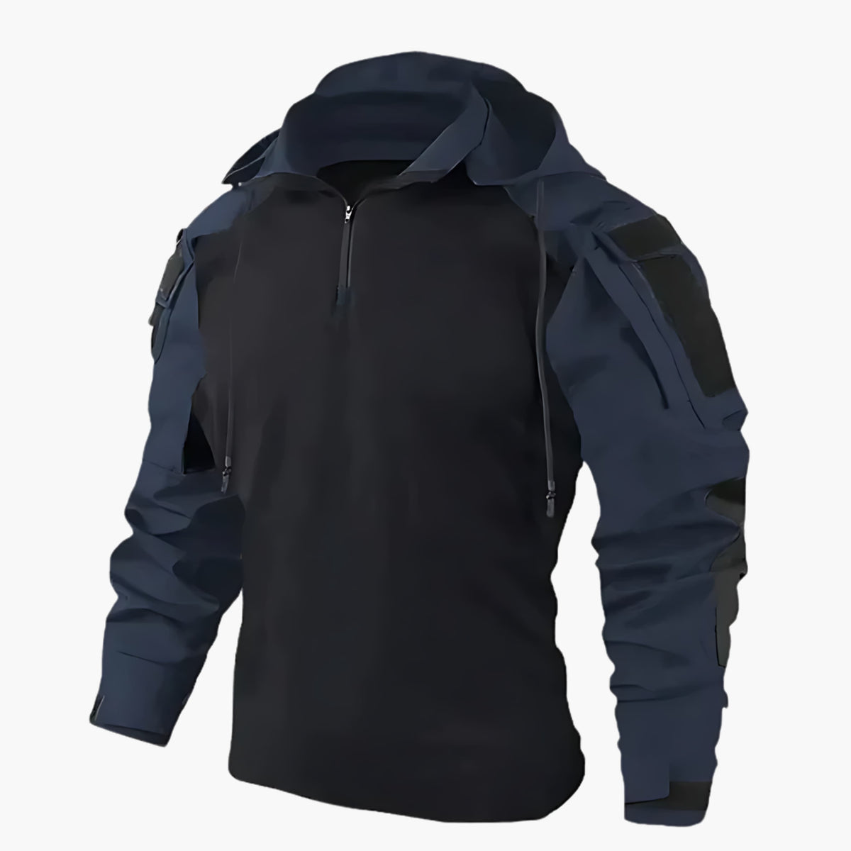 Veste Polaire Homme Imperméable Capuche Réglable - Bleu