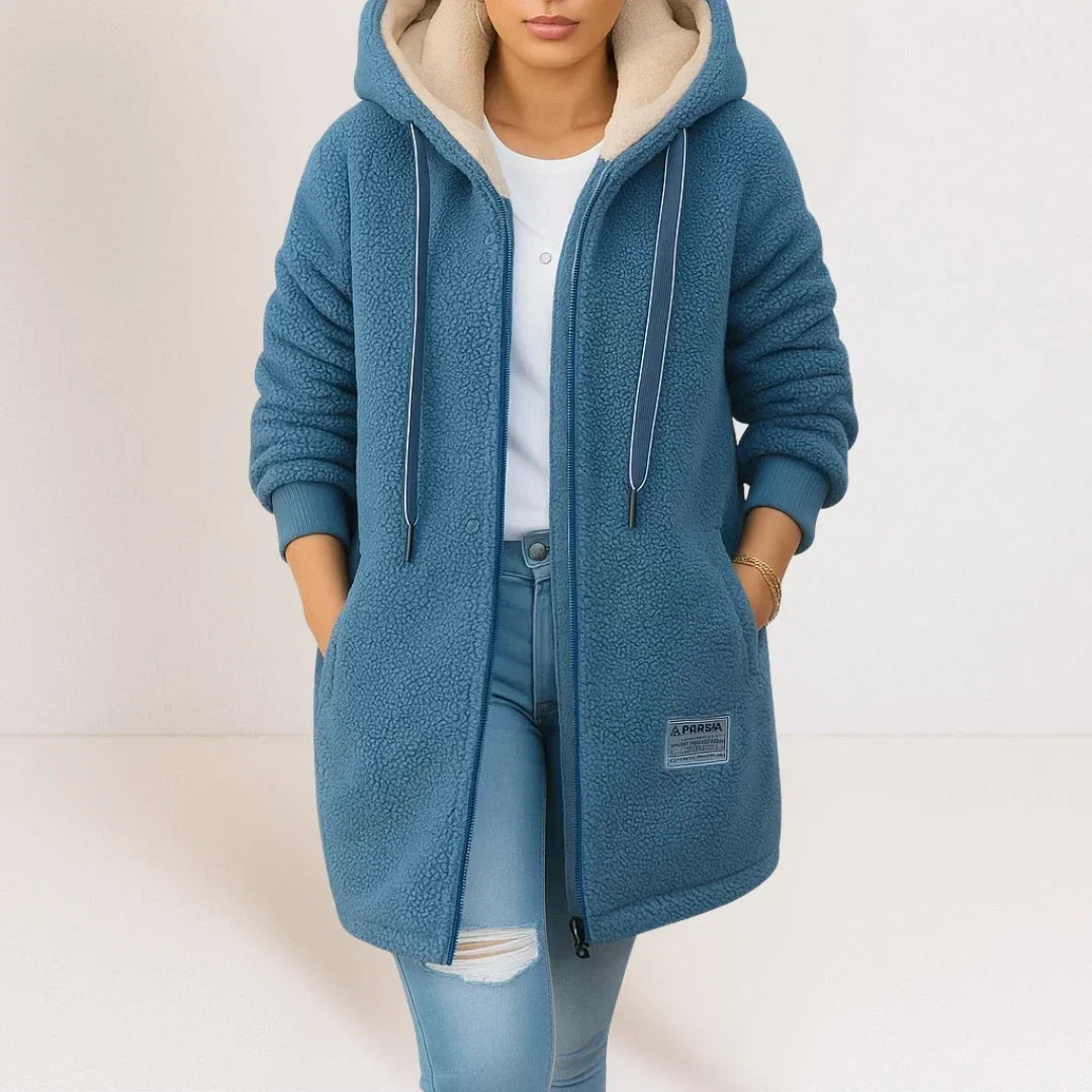 Clarisse - Veste Polaire Longue Capuche