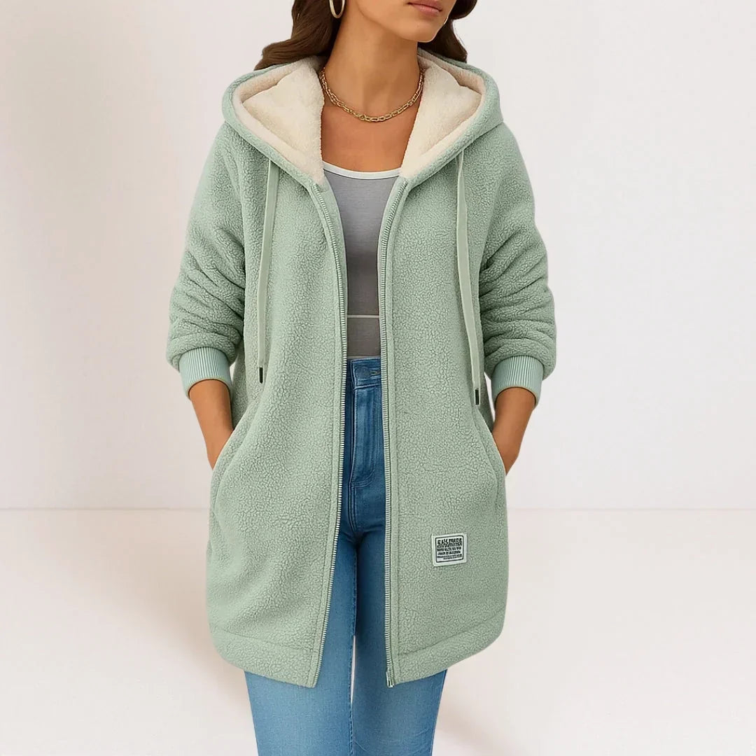 Clarisse - Veste Polaire Longue Capuche