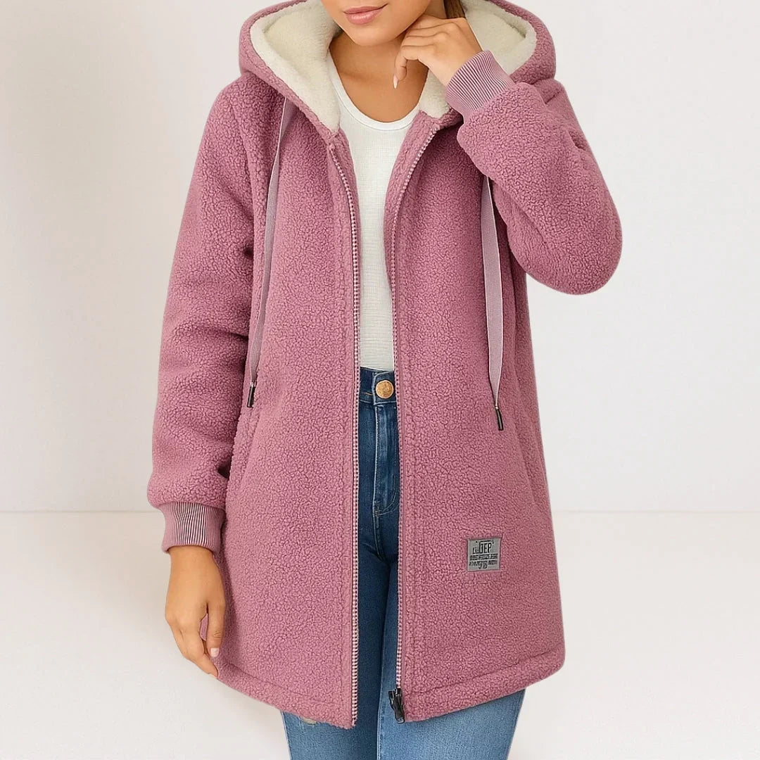 Clarisse - Veste Polaire Longue Capuche