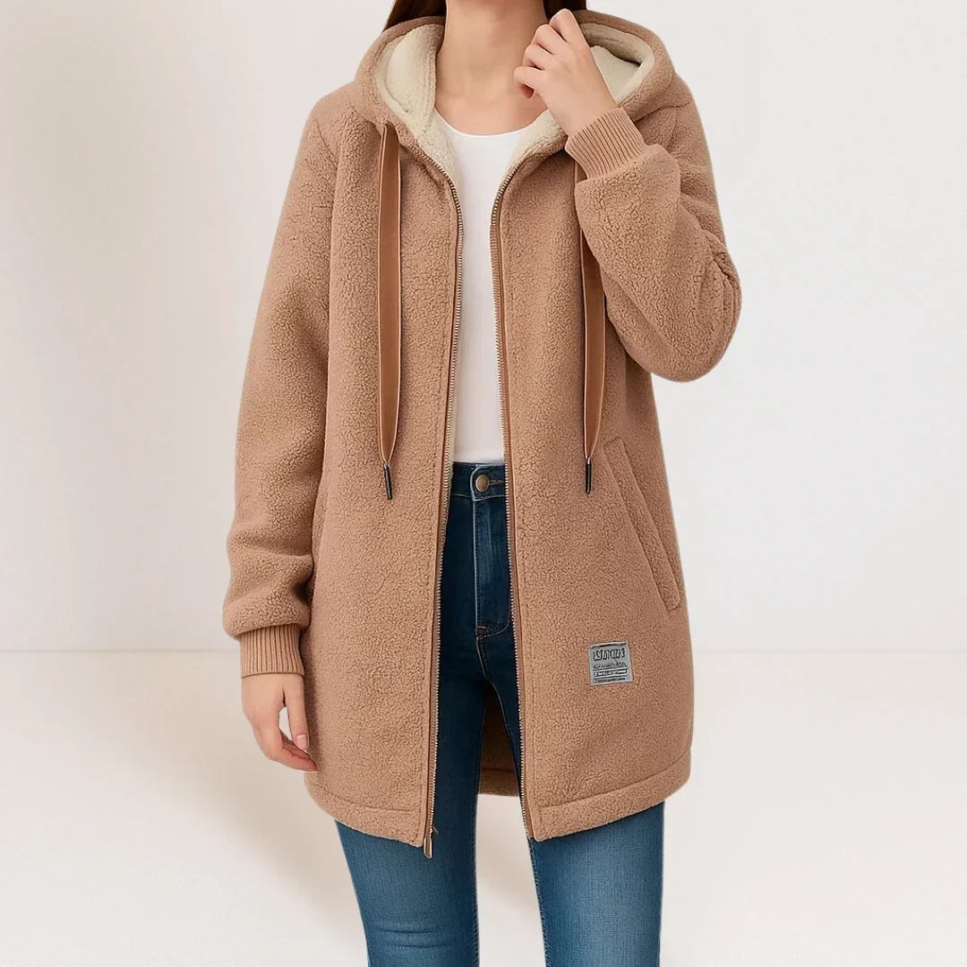 Clarisse - Veste Polaire Longue Capuche