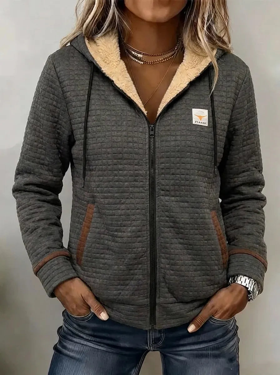 Veste Polaire Matelassée Femme Coupe-Vent Hiver