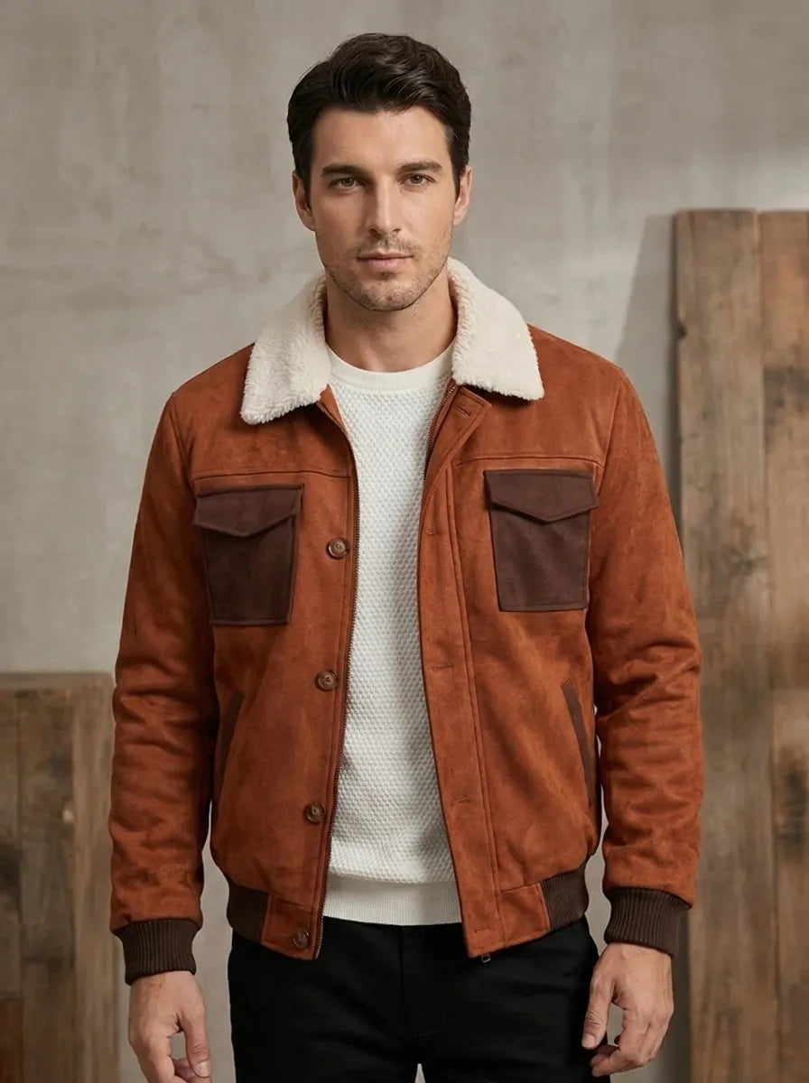 Veste Sherpa Doublure Chaude Fermeture Éclair Renforcée Hiver