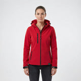 Veste softshell femme à capuche coupe-vent - Rouge