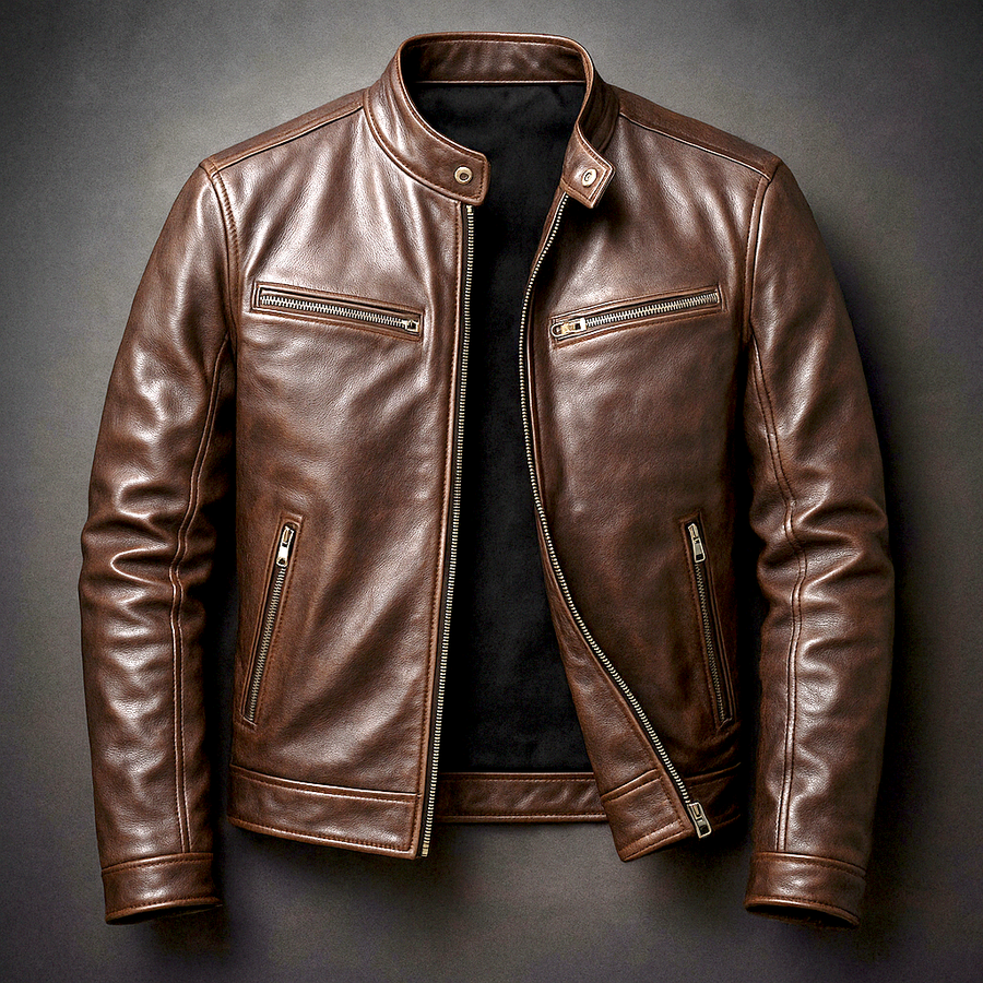 Veste Vintage Homme Légère à 4 Poches Doublure Coton