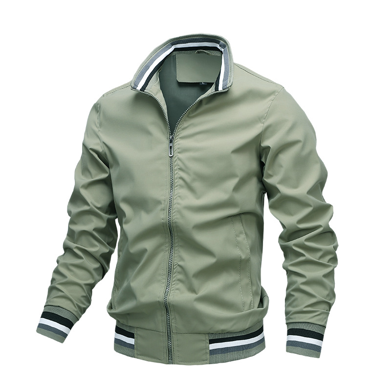 Veste zippée homme coupe ajustée décontractée - Vert