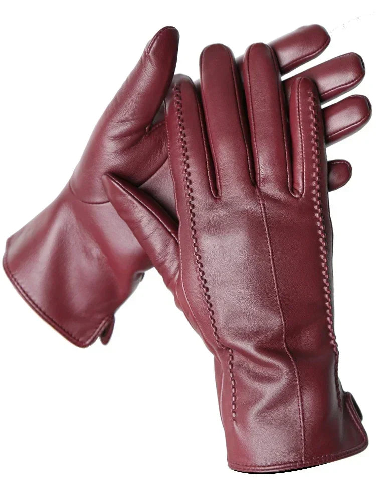 Viviane - Gants Cuir Doublure Polaire