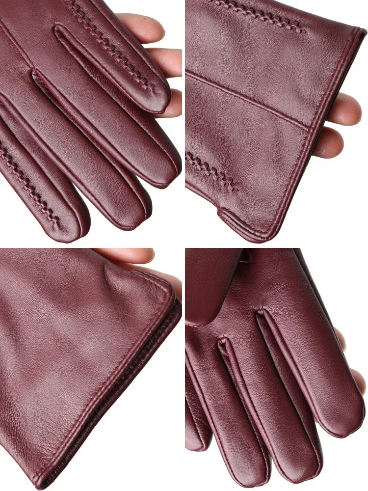 Viviane - Gants Cuir Doublure Polaire