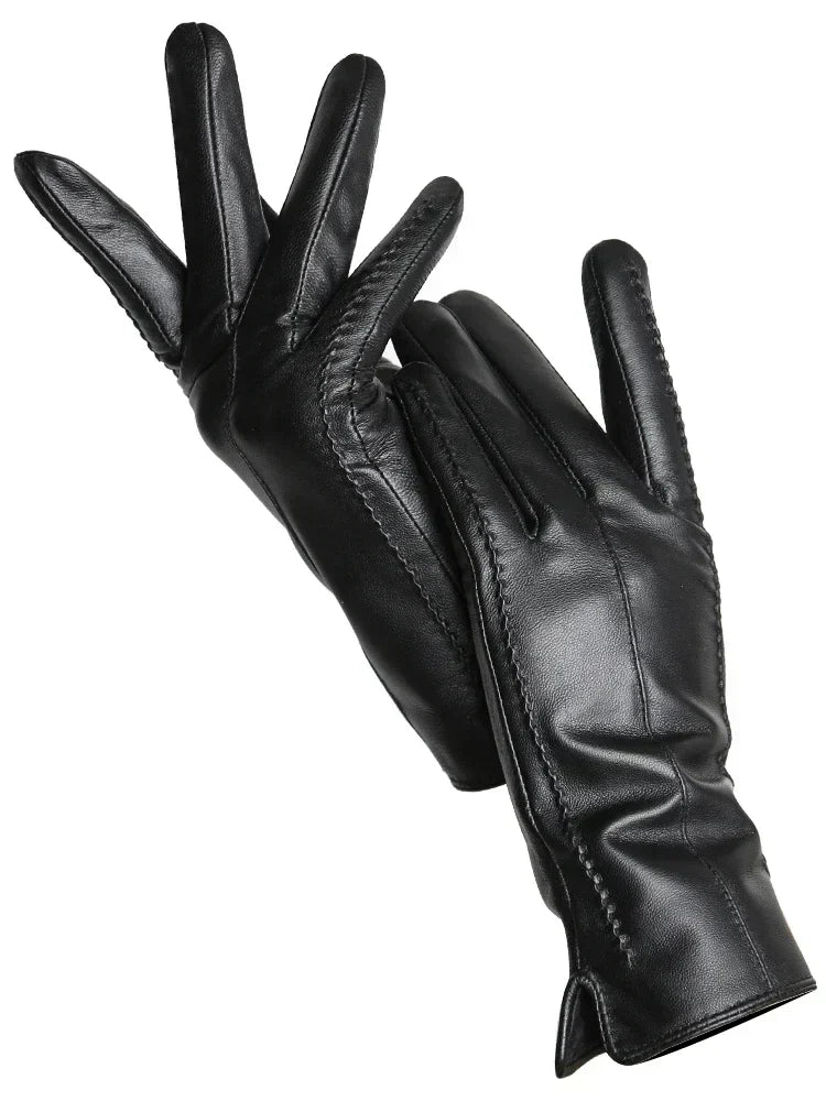 Viviane - Gants Cuir Doublure Polaire