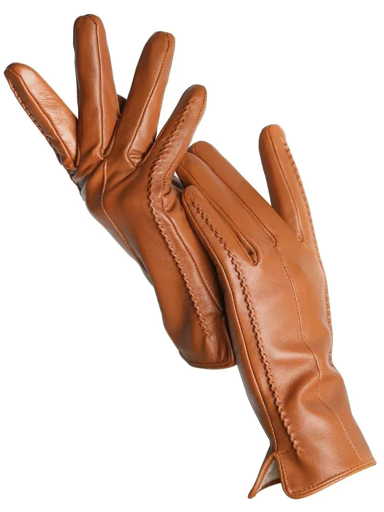 Viviane - Gants Cuir Doublure Polaire