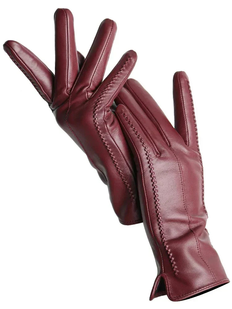 Viviane - Gants Cuir Doublure Polaire