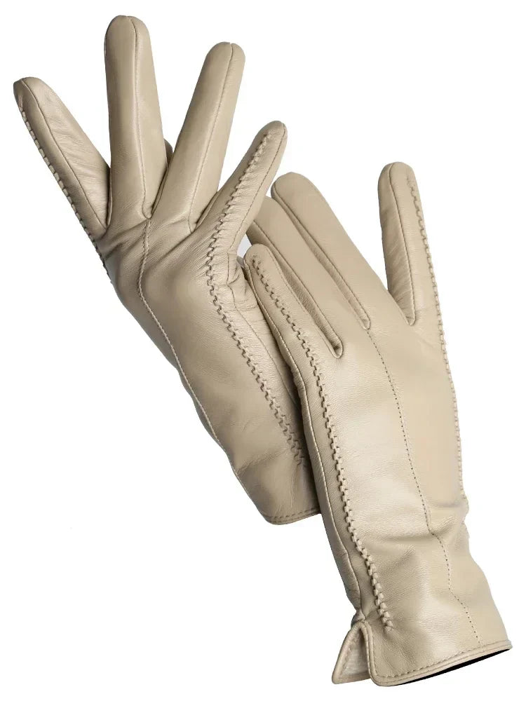 Viviane - Gants Cuir Doublure Polaire