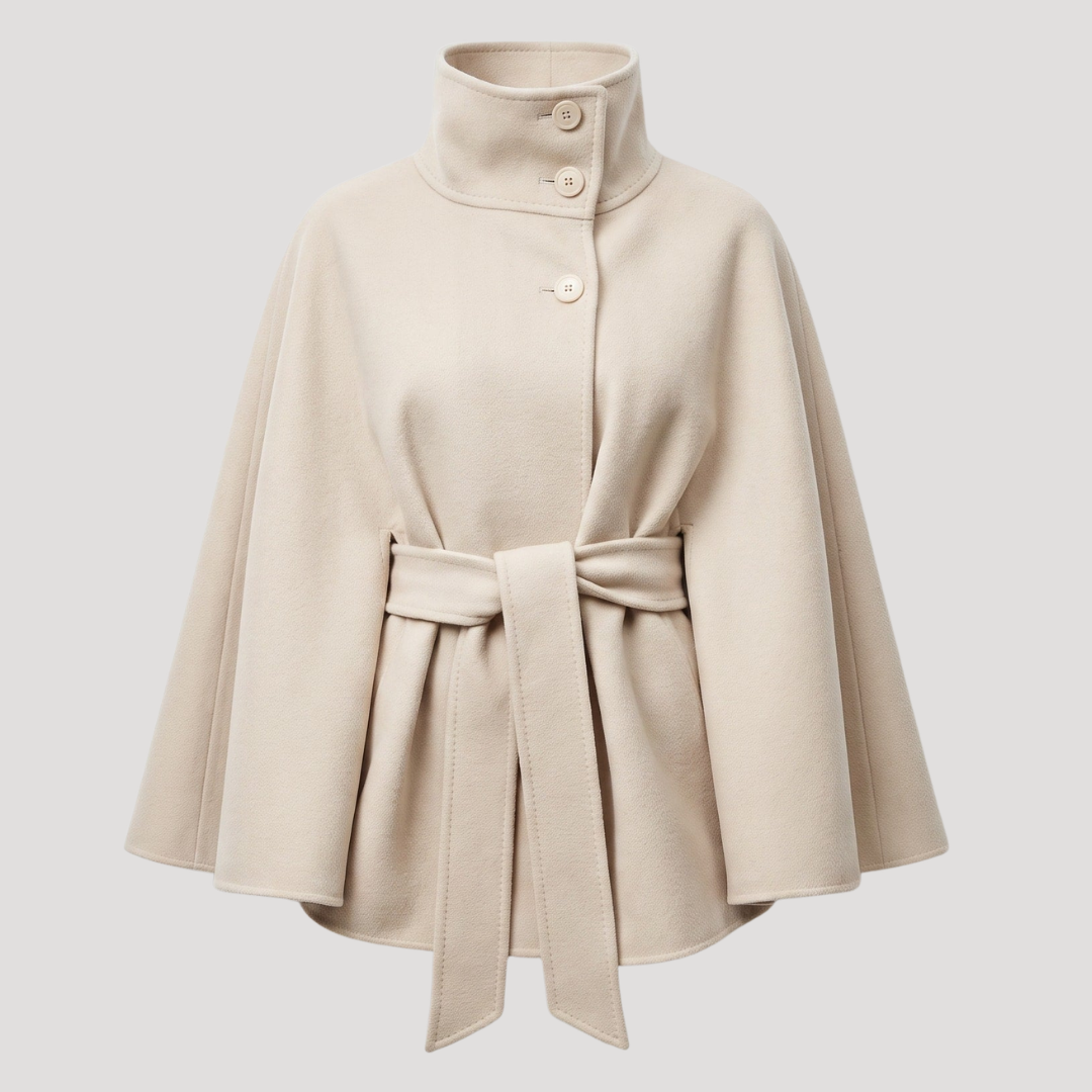 Yolande - Manteau Cape Ceinturé
