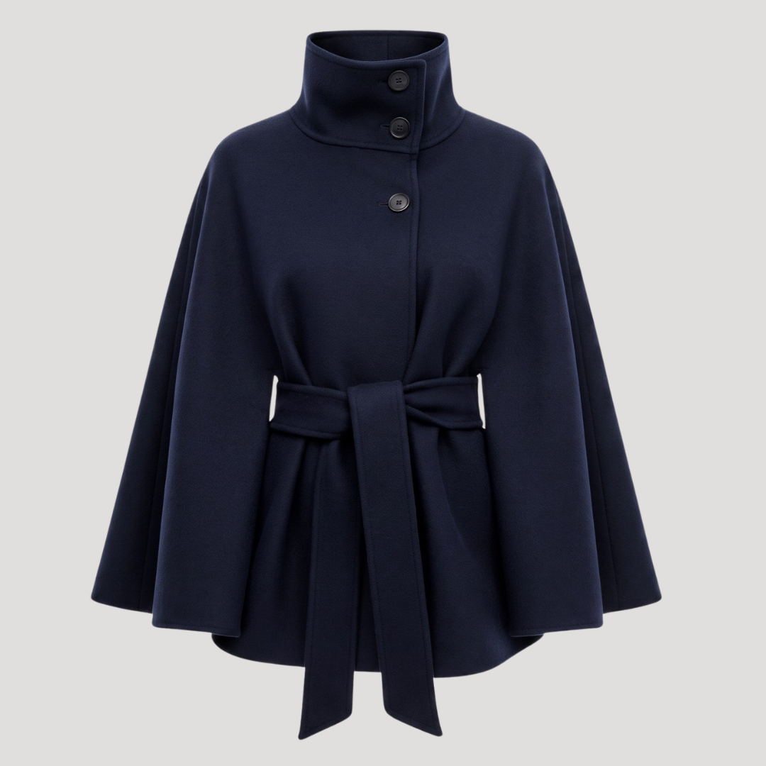 Yolande - Manteau Cape Ceinturé