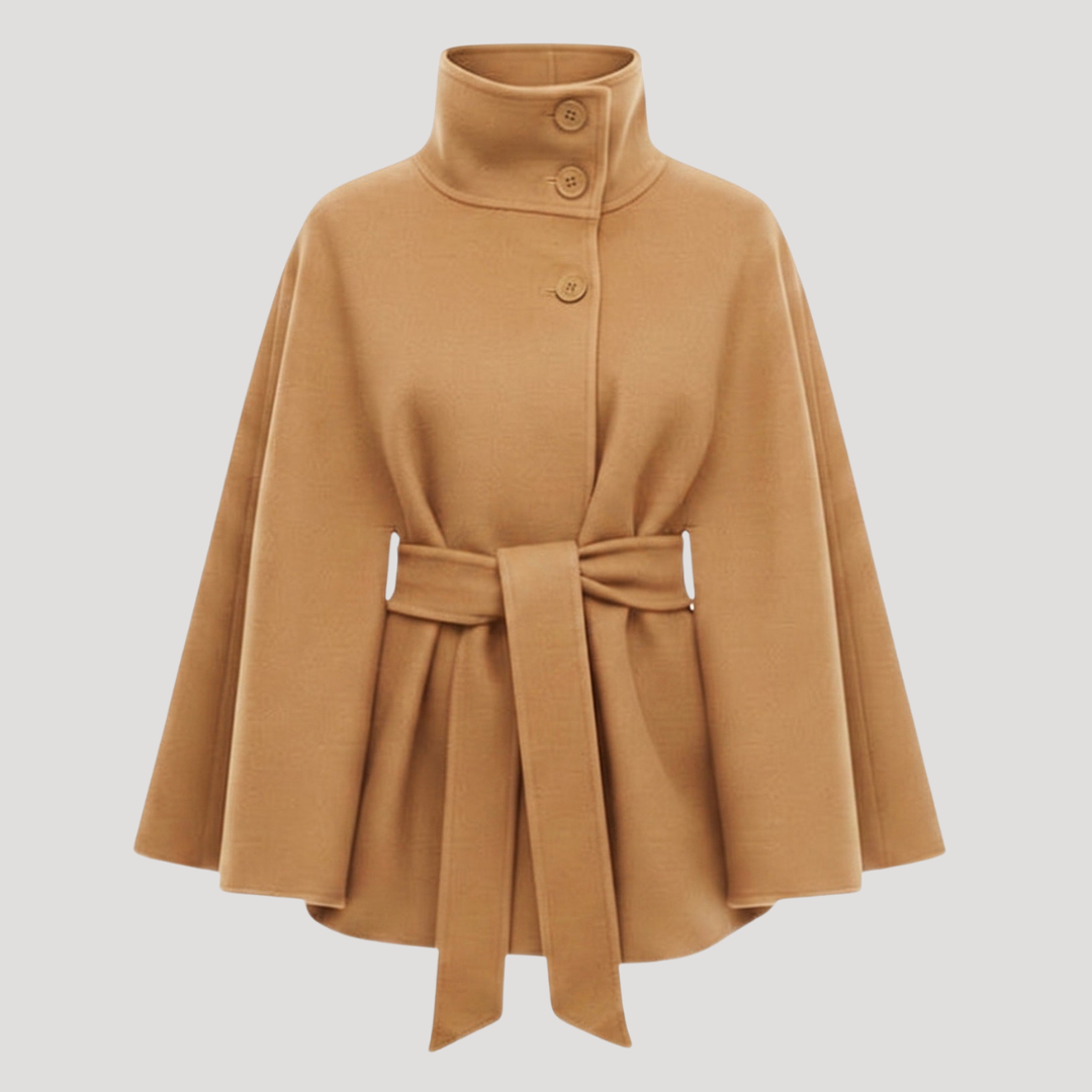 Yolande - Manteau Cape Ceinturé